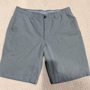 Under Armour Men's Grey Flat-Front Performance Shorts